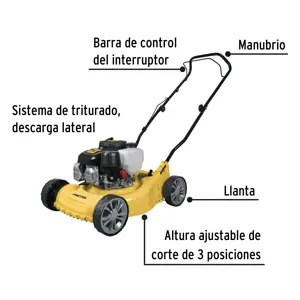 Podadora con motor a gasolina de 3 HP, 16