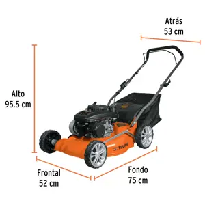 Podadora con motor a gasolina de 4 HP, 18