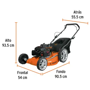 Podadora con motor a gasolina de 5 HP, 20