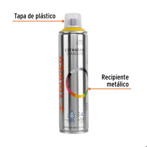 Truper Pintura en aerosol, amarillo canario, bote esbelto, 400 ml