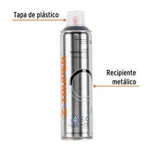 Truper Pintura en aerosol alta temp. bote esbelto, aluminio,400ml