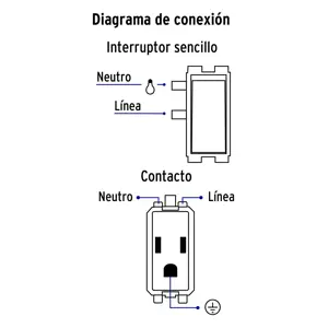 Volteck Placa armada con contacto y 2 interruptores sencillos, Basic