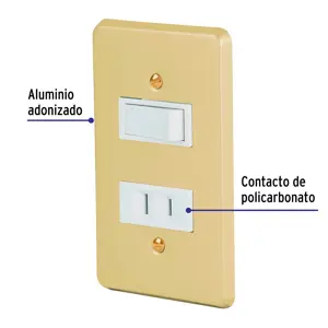 Volteck Placa armada contacto e interruptor, línea Económica