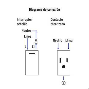 Volteck Placa armada 2 interruptores,1 contacto,1mod,Española,blanco