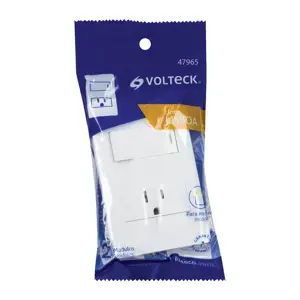 Volteck Placa armada blanca interruptor y contacto 1 módulo, Lisboa