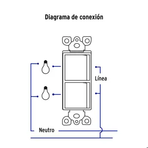 Volteck Placa armada con 2 interruptores sencillos, línea Classic