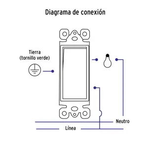 Placa armada con interruptor sencillo Classic, Volteck