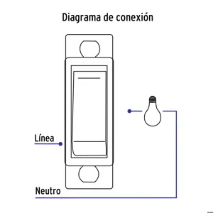 Volteck Placa armada con interruptor sencillo, línea Económica