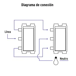 Placa armada con 1 interruptor de 3 vías, Volteck Basic