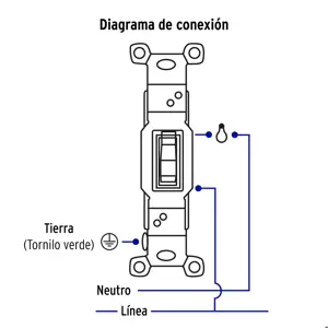 Volteck Placa armada interruptor sencillo, línea Standard, aluminio