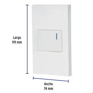 Volteck Placa armada 1 interruptor, 1.5 módulos, Española, blanco