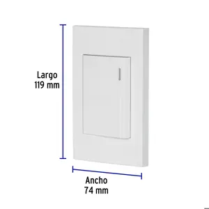 Volteck Placa armada 1 interruptor, 3 módulos, Española, blanco