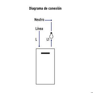 Volteck Placa armada 1 interruptor, 3 módulos, Española, blanco