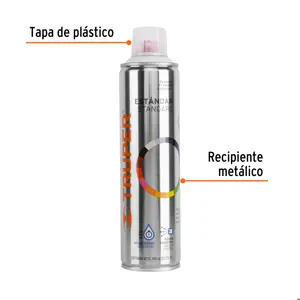 Truper Pintura en aerosol, blanco brillante, bote esbelto, 400 ml