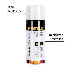 Pintura en aerosol, blanco mate, 400 ml, Pretul