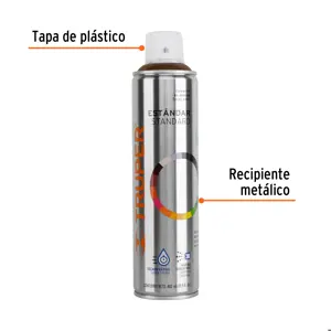 Truper Pintura en aerosol, café anodizado,bote esbelto, 400 ml