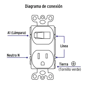 Volteck Placa armada interruptor y contacto, línea Standard, marfil