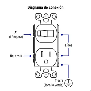 Volteck Placa armada interruptor y contacto, línea Standard,aluminio