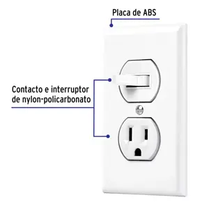 Volteck Placa armada interruptor y contacto, línea Standard, blanco