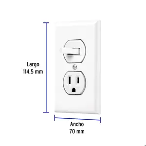 Volteck Placa armada interruptor y contacto, línea Standard, blanco