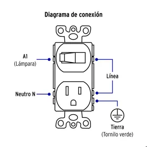 Volteck Placa armada interruptor y contacto, línea Standard, blanco