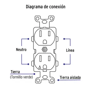 Volteck Placa armada contacto tierra aislada, línea Standard