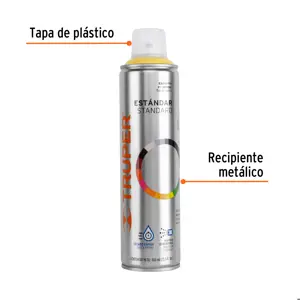 Truper Pintura en aerosol, marfil, bote esbelto, 400 ml