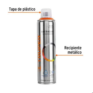 Truper Pintura en aerosol, naranja, bote esbelto, 400 ml