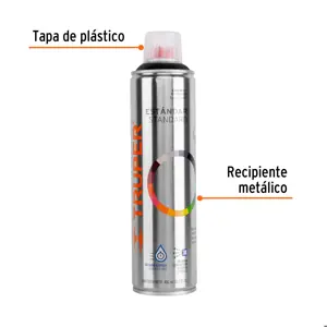 Truper Pintura en aerosol, negro satín, bote esbelto, 400 ml