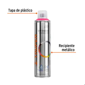 Truper Pintura en aerosol, rosa mexicano, bote esbelto, 400 ml