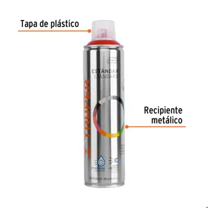 Truper Pintura en aerosol, rojo seguridad, bote esbelto, 400 ml