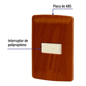 Placa armada con timbre madera, línea Italiana, Volteck