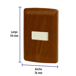 Placa armada con timbre madera, línea Italiana, Volteck