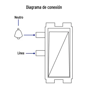 Placa armada con timbre, plata, línea Italiana, Volteck