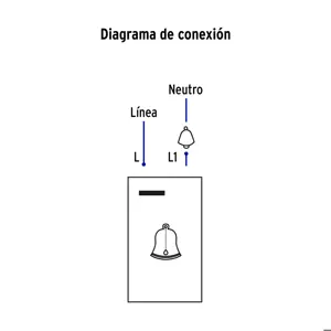 Volteck Placa armada acero 1 interruptor de timbre 1.5 mód, Lisboa