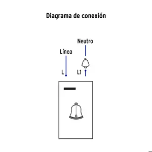 Volteck Placa armada blanca 1 interruptor de timbre 1.5 mód, Lisboa