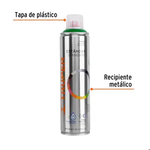 Truper Pintura en aerosol, verde ecológico, bote esbelto, 400 ml