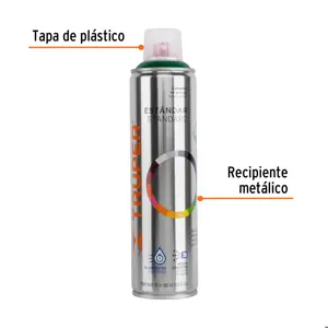 Truper Pintura en aerosol, verde hoja, bote esbelto, 400 ml