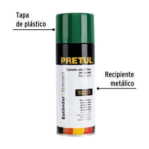 Pintura en aerosol, verde hoja, 400 ml, Pretul