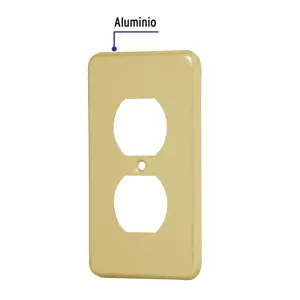 Placa dúplex de aluminio, línea Standard, Volteck