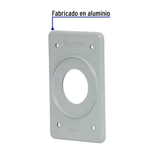 Volteck Placa para intemperie tipo FS, sencilla, de sobreponer