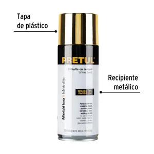 Pintura en aerosol, metálica, oro, 400ml, Pretul