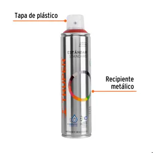 Truper Pintura en aerosol, rojo primario, bote esbelto, 400ml