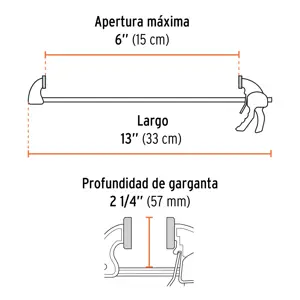 Prensa de ajuste rápido de 6