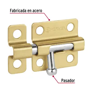 Pasador de barril de acero latón 2