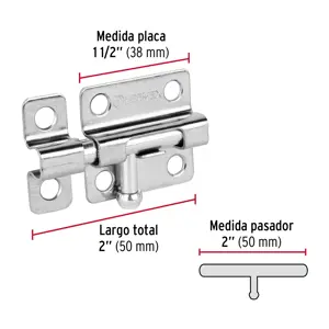 Pasador de barril de acero cromo 2