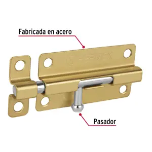 Pasador de barril de acero latón 4