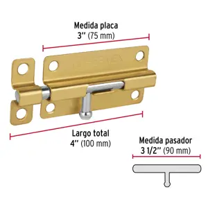 Pasador de barril de acero latón 4