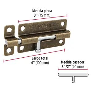 Pasador de barril de acero latón antiguo 4