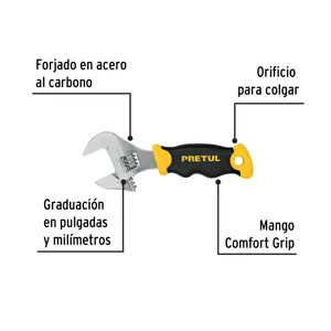 Llave ajustable (perico corto) 6